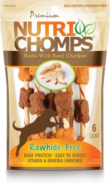 Nutri Chomps Chicken Kabobs Dog Treats， 6 count