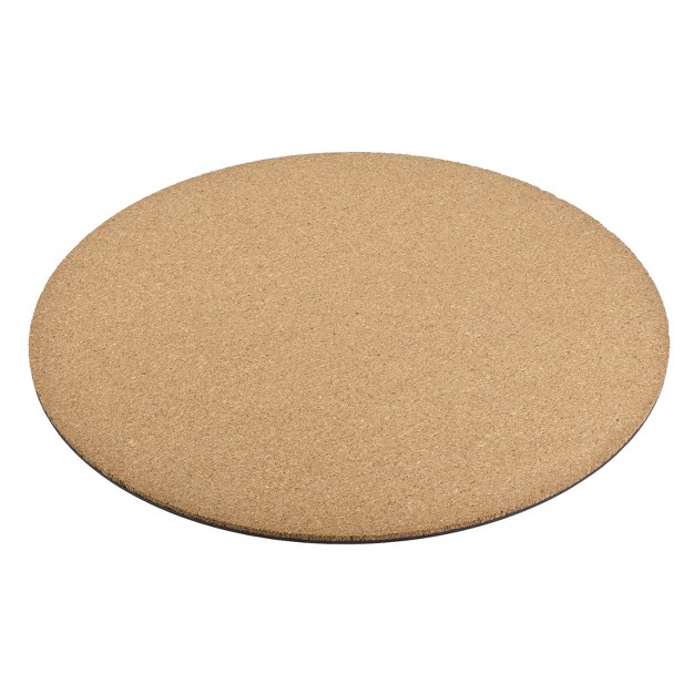 Unique Bargains Home Garden Round Plastic Absorbent Waterproof Coaster Pad Cork Plant Mat 1 Pc