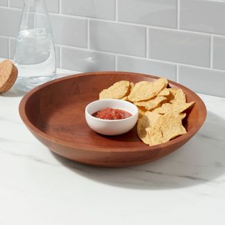 2pc Ceramic Signature Chip and Dip Serving Bowl - Threshold