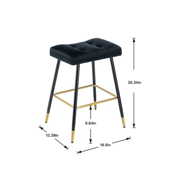 Global Pronex Vintage Backless Bar Stools Footrest Counter Height Dining Chairs