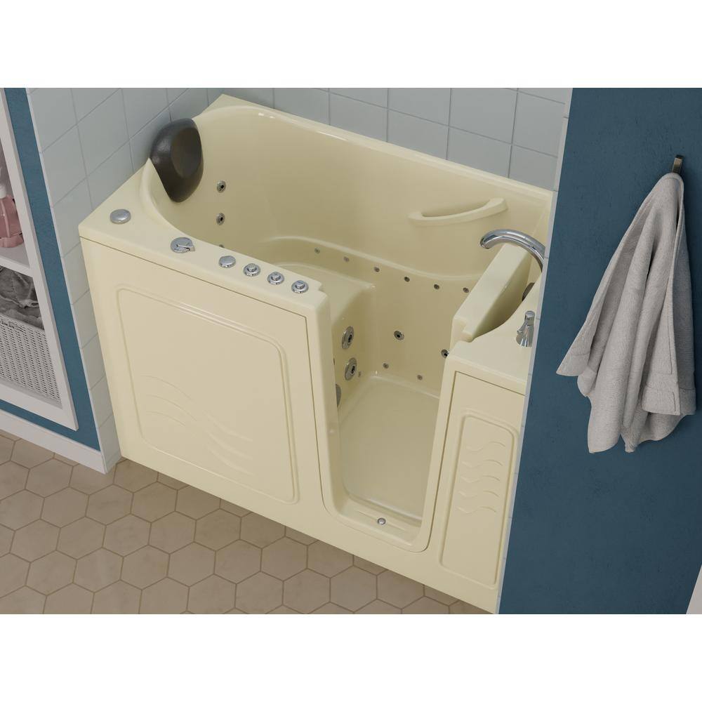 Universal Tubs Safe Premier 52.3 in. x 60 in. x 30 in. Right Drain Walk-in Air and Whirlpool Bathtub in Biscuit HD3053RBD-CP