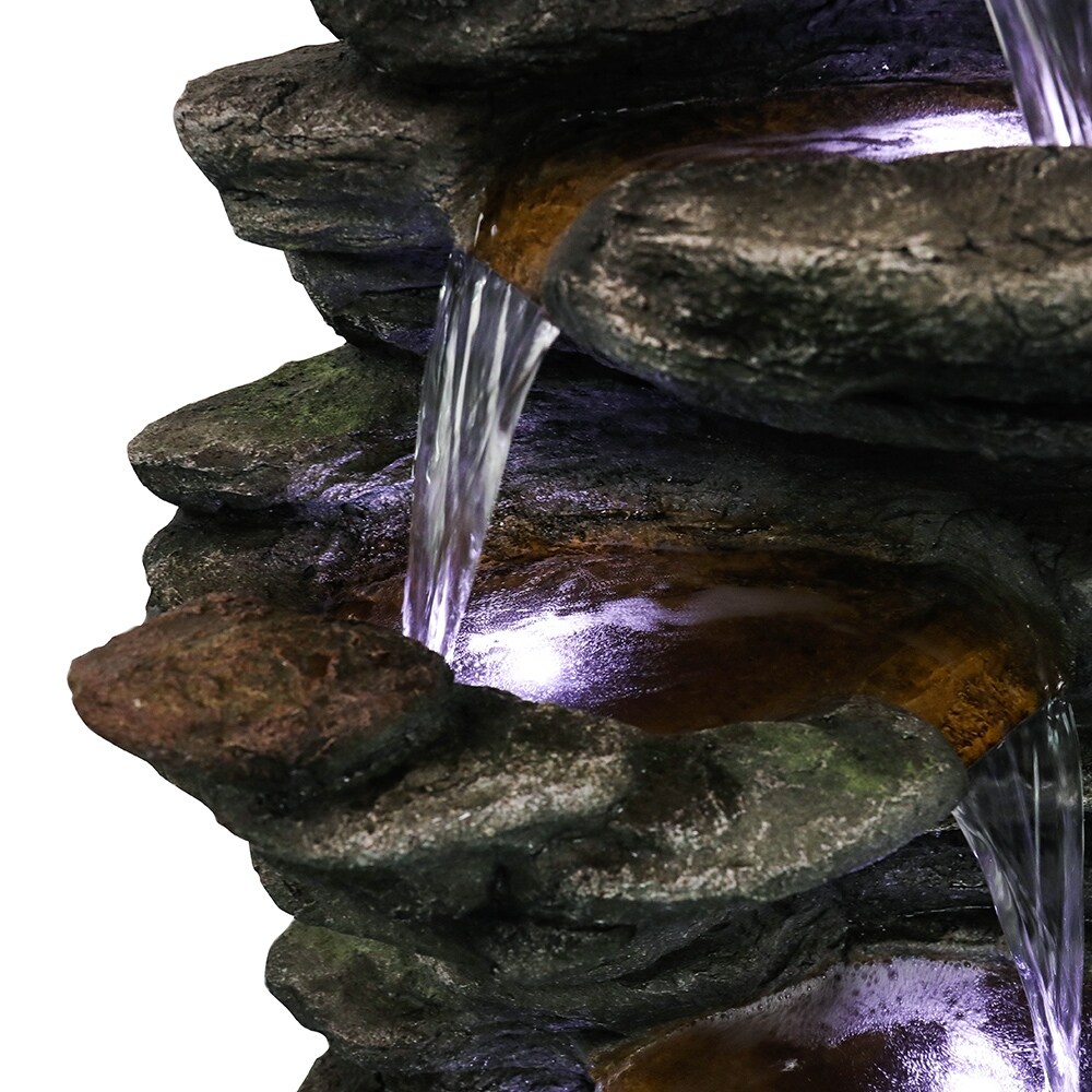 40 inch Cascading LED Waterfall Fountain