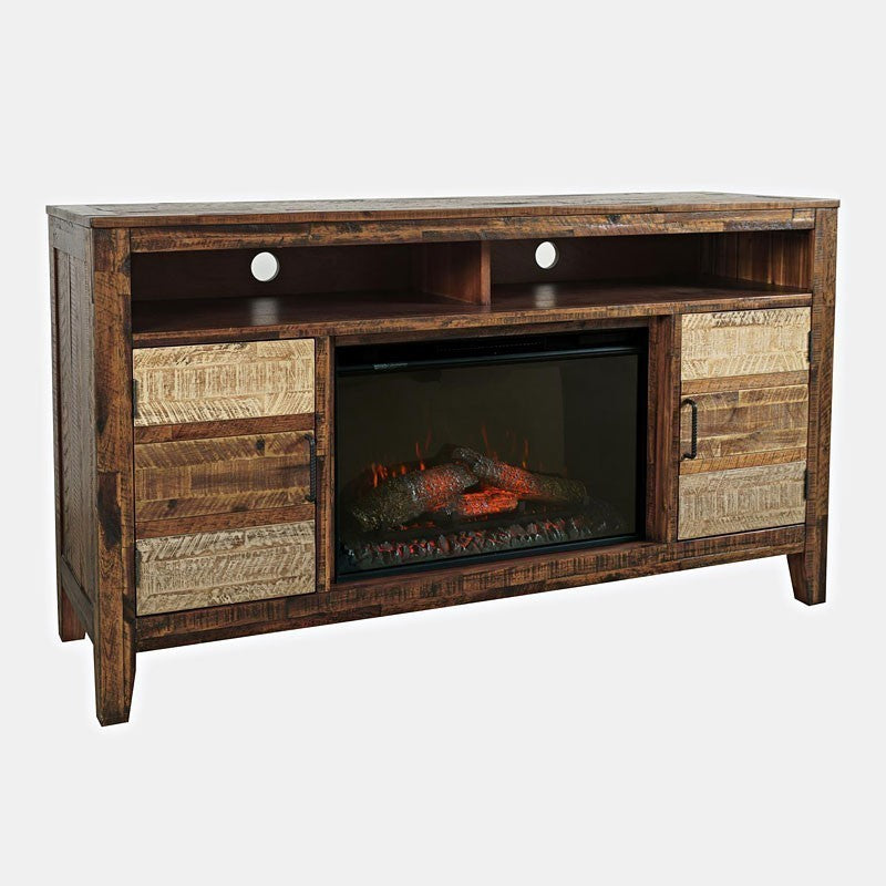 Painted Electric Fireplace & Media Console - 60