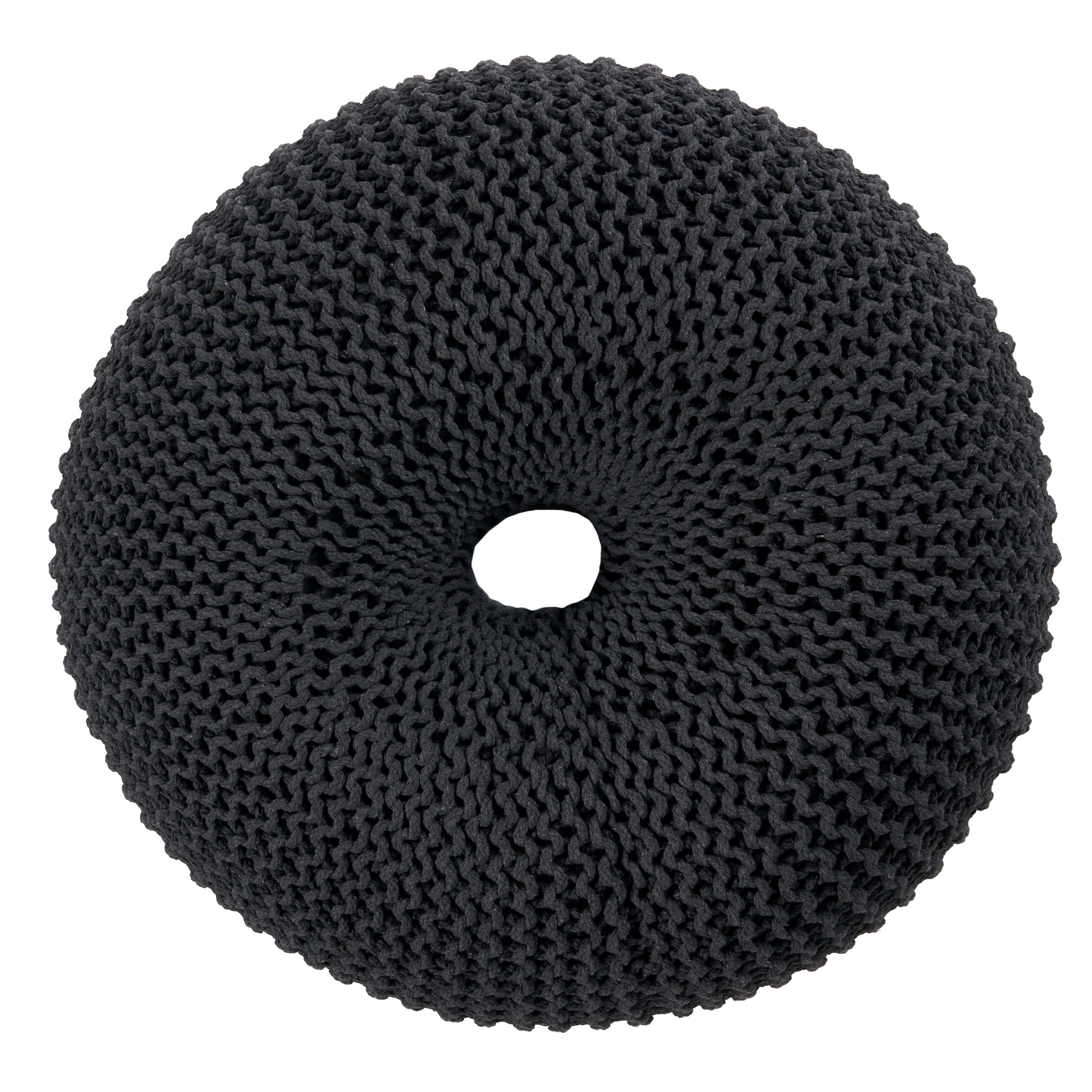 Truda Knitted Cotton Donut Pouf