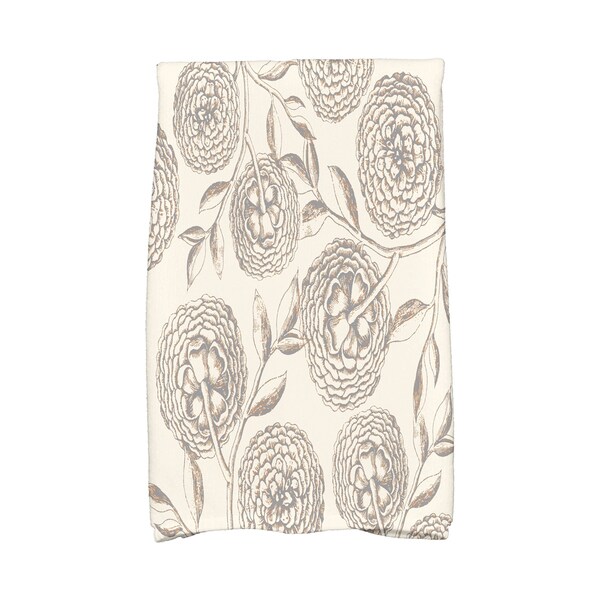 18 x 30-inch Antique Flowers Floral Print Hand Towel