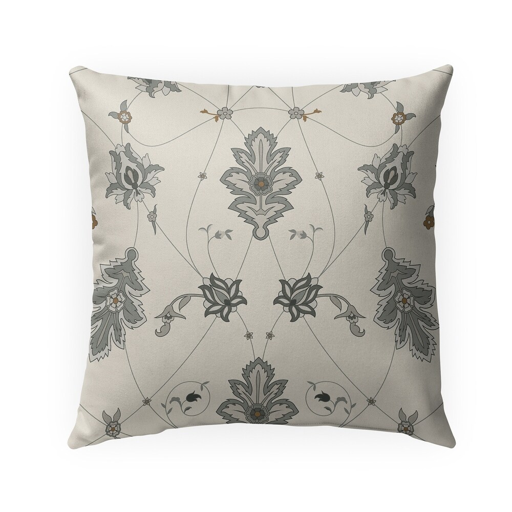 BABYLON GREY Outdoor Pillow By Marina Gutierrez