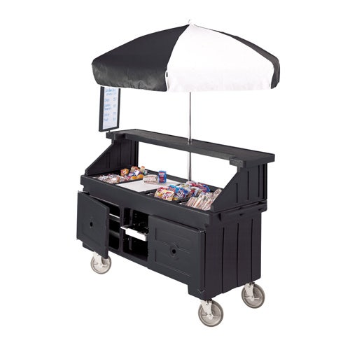 Cambro CVC724110 Camcruiser Concession Vending Cart， Black