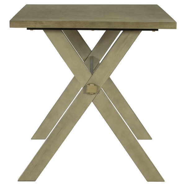 Wood X-shape Legs Kitchen Dining Table for Small Places