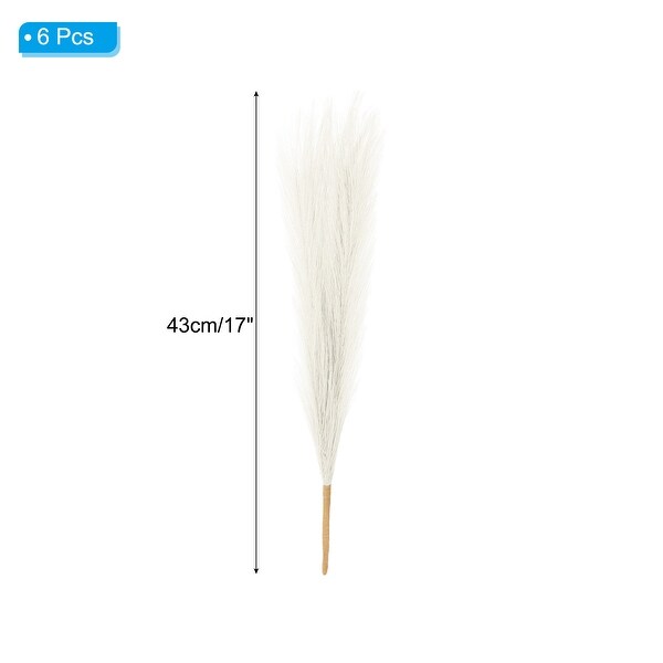 6 Pcs 17 Inch Faux Pampas Grass Artificial Boho Decor