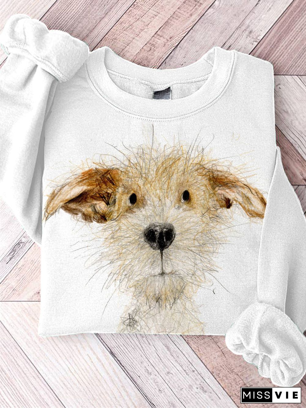 Art painting Funny Dog Print Casual Cozy Sweatshirt