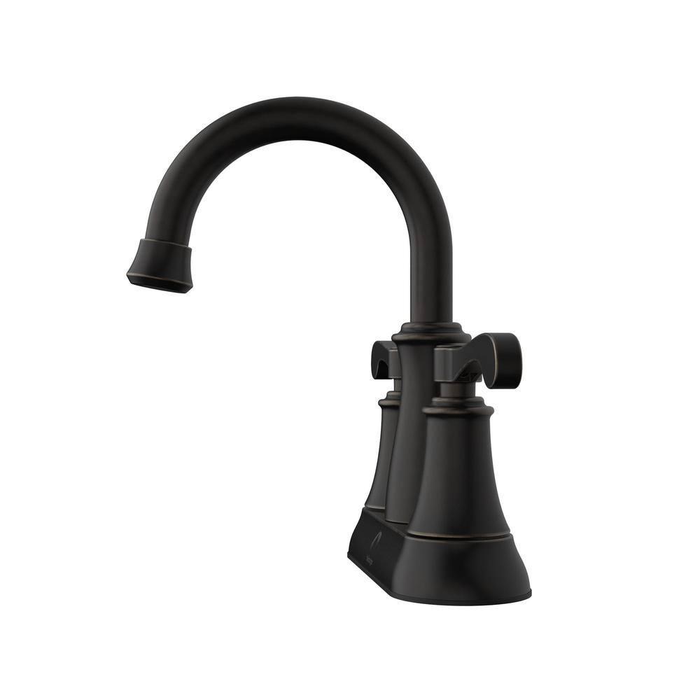 KEENEY Belanger RUS74WORB 4 in Centerset 2Handle Bathroom Faucet with PopUp Assembly in Oil Rubbed Bronze