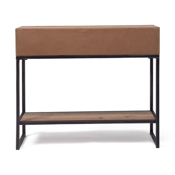 Finch Morris Wood and Metal Console Table with 2 Drawers