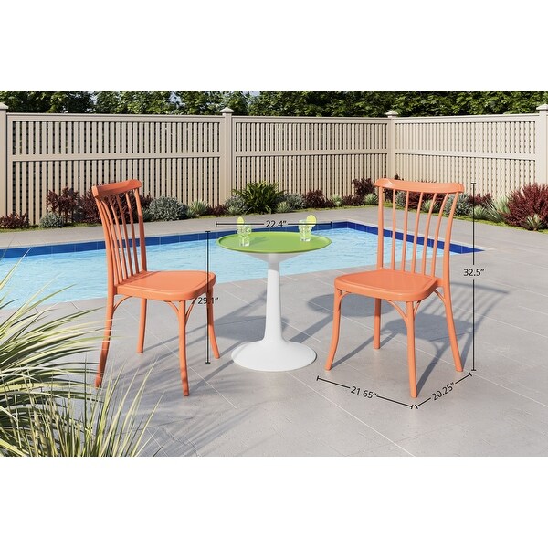 Tiras Chairs and Leonid Table 3Piece Outdoor Dining Set