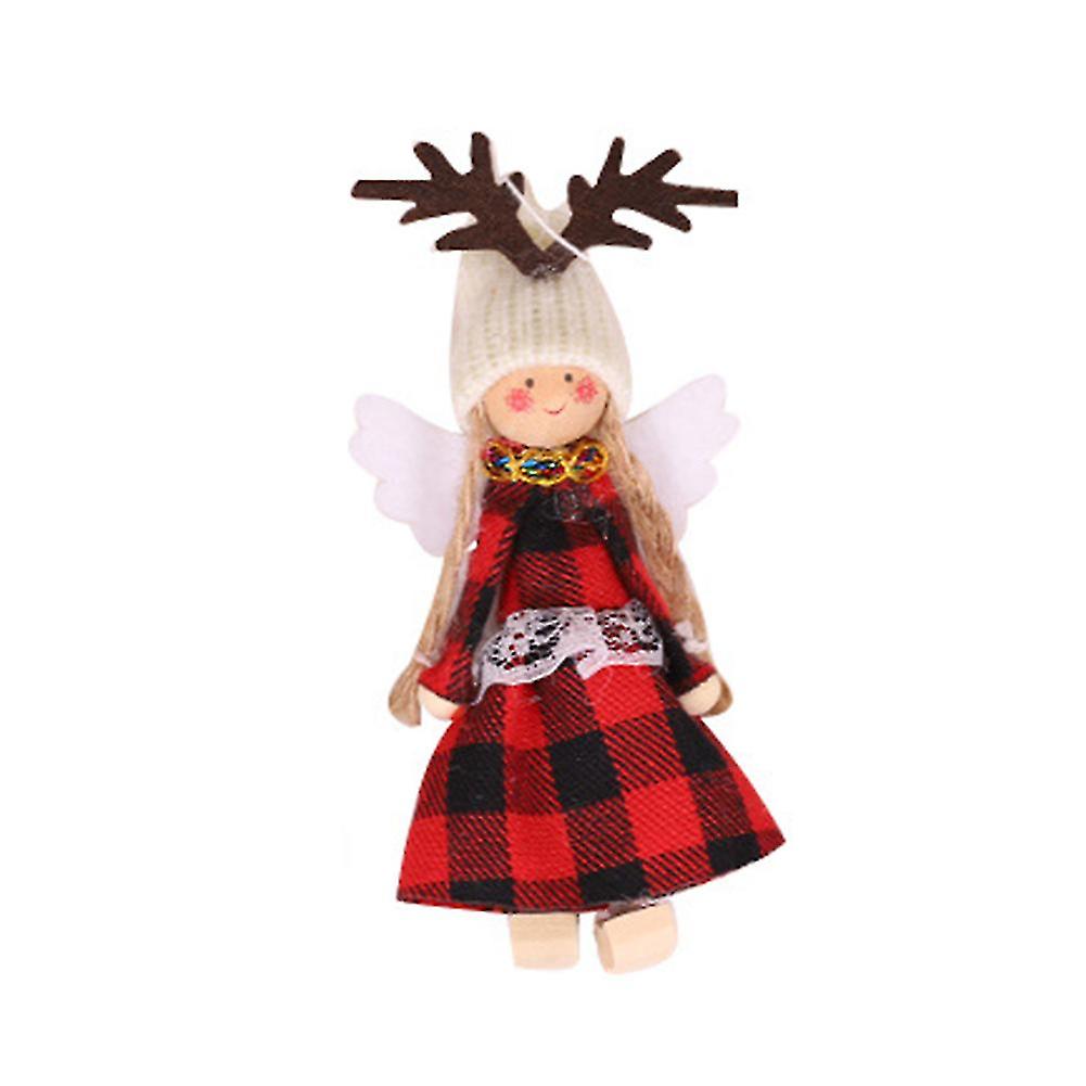 Antler Angel Plush Doll Home Party Christmas Tree Decoration Hanging Ornament