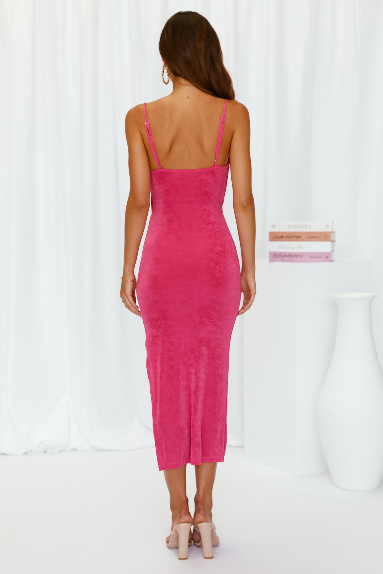 Fresh Hit Midi Dress Pink