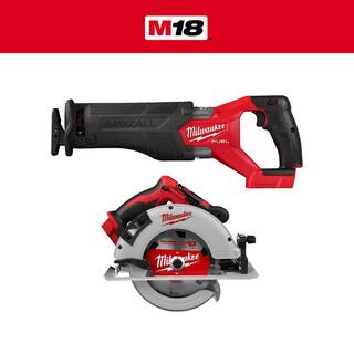 MW M18 FUEL GEN-2 18V Lithium-Ion Brushless Cordless SAWZALL Reciprocating Saw and 7-14 in Circular Saw (2-Tool) 2821-20-2631-20