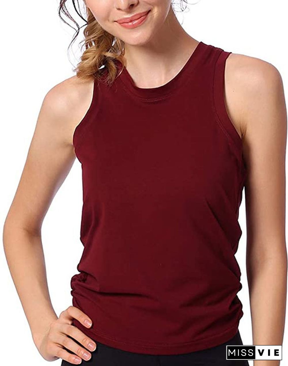 Tank Top for Women Open Back Yoga Shirts Sleeveless Workouts Clothes Sport Fitness Activewear