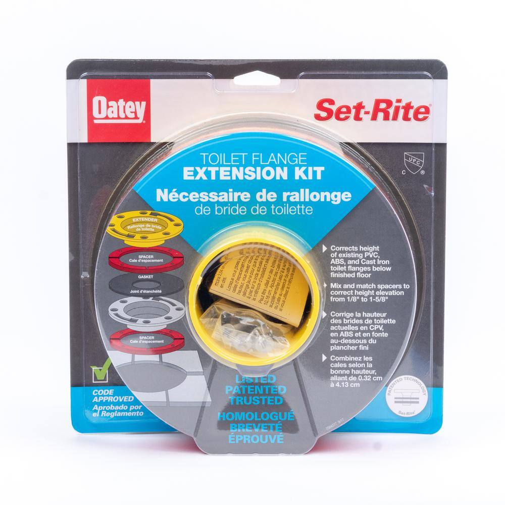 Oatey 14 in. - 1-58 in. Toilet Flange Extender Kit 43400