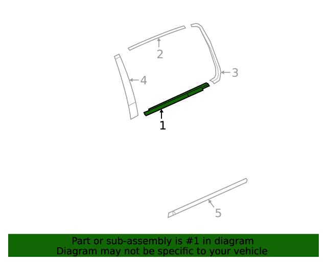 Genuine OE Mopar Belt Weather-Strip - 68285877AE