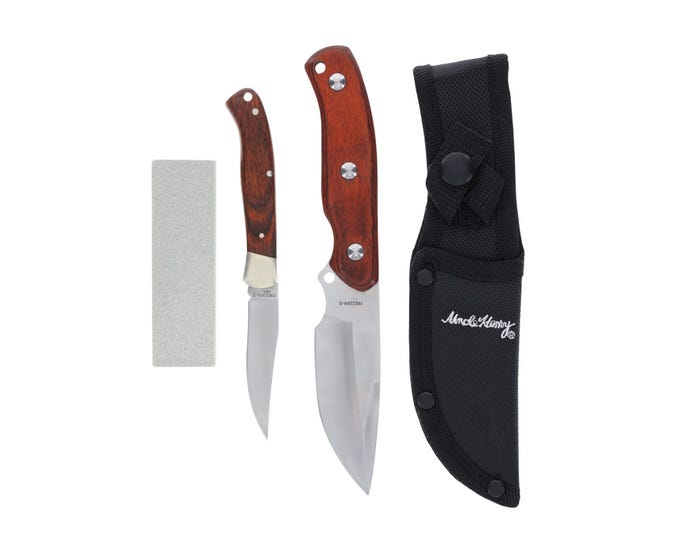 Uncle Henry Fixed and Folder Knife set，  Wood Handle - 1183269