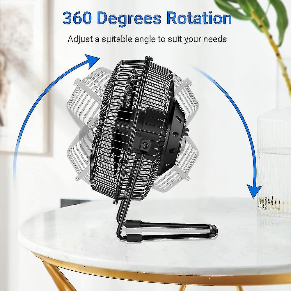 Mini Usb Fan， Portable Fan / Table Fan， 360 Degree Rotation， Personal Fan With Metal Brack