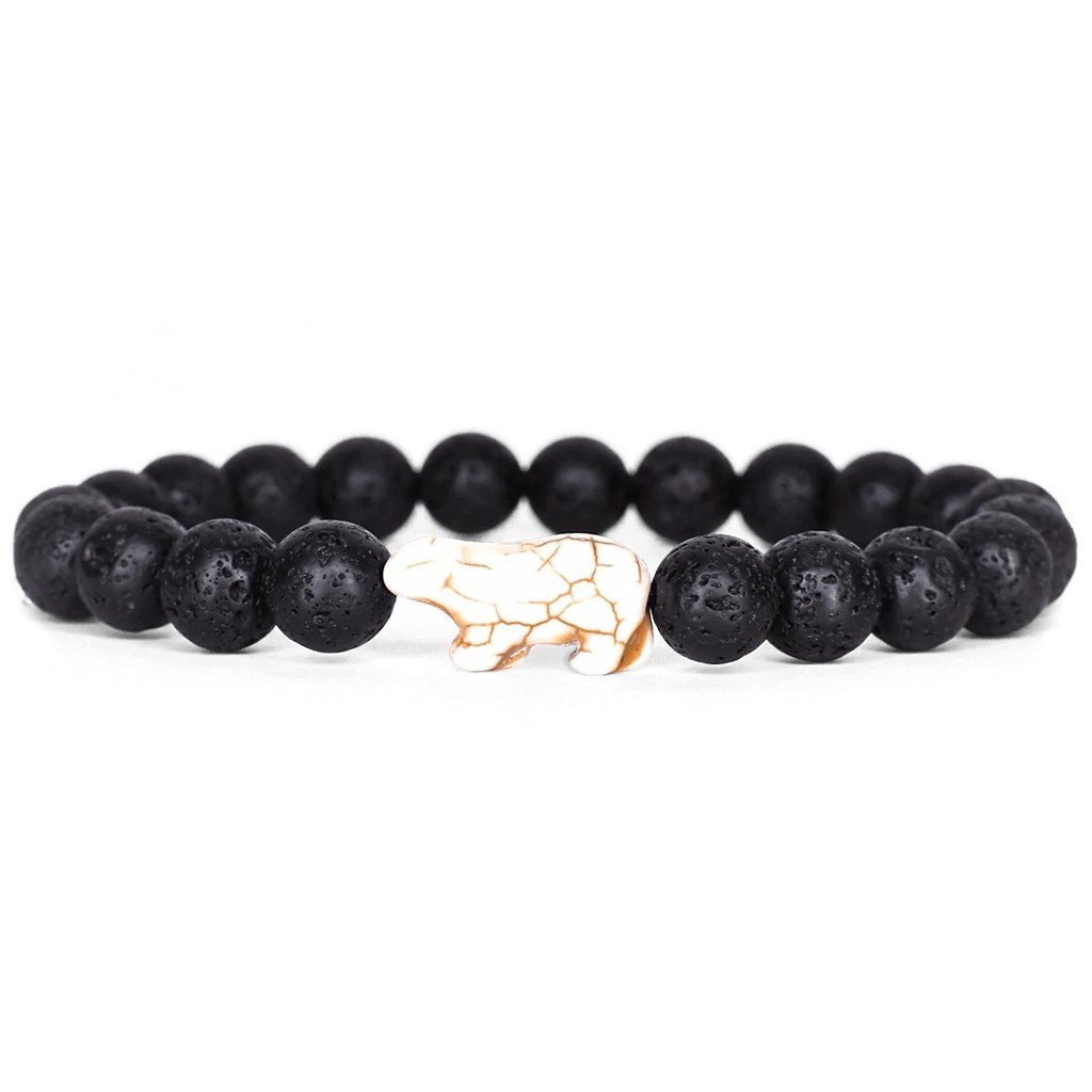 Fahlo  The Venture Bracelet in Lava Stone-Polar Bear-Tracking Bracelet