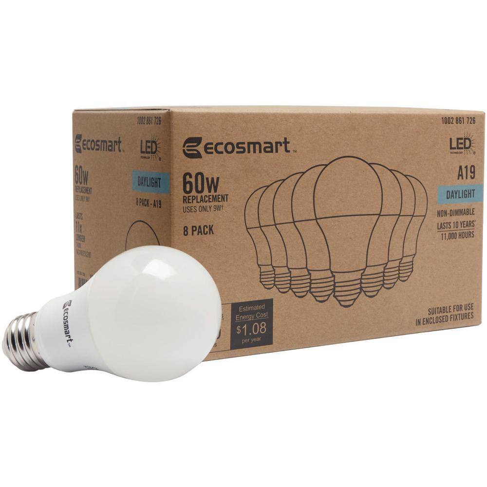 60-Watt Equivalent A19 Non-Dimmable LED Light Bulb Daylight (32-Pack) B7A19A60WUL38