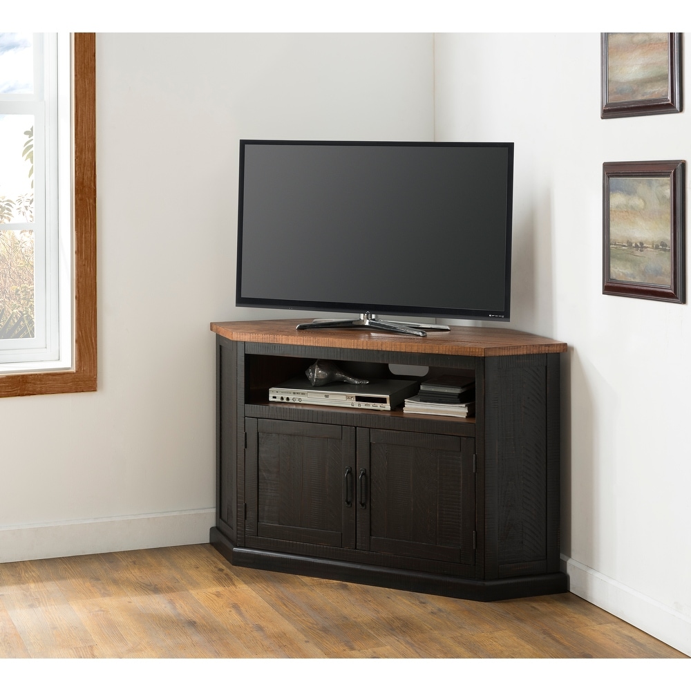 The Gray Barn Danebury Rustic 50 inch Solid Wood Corner TV Stand