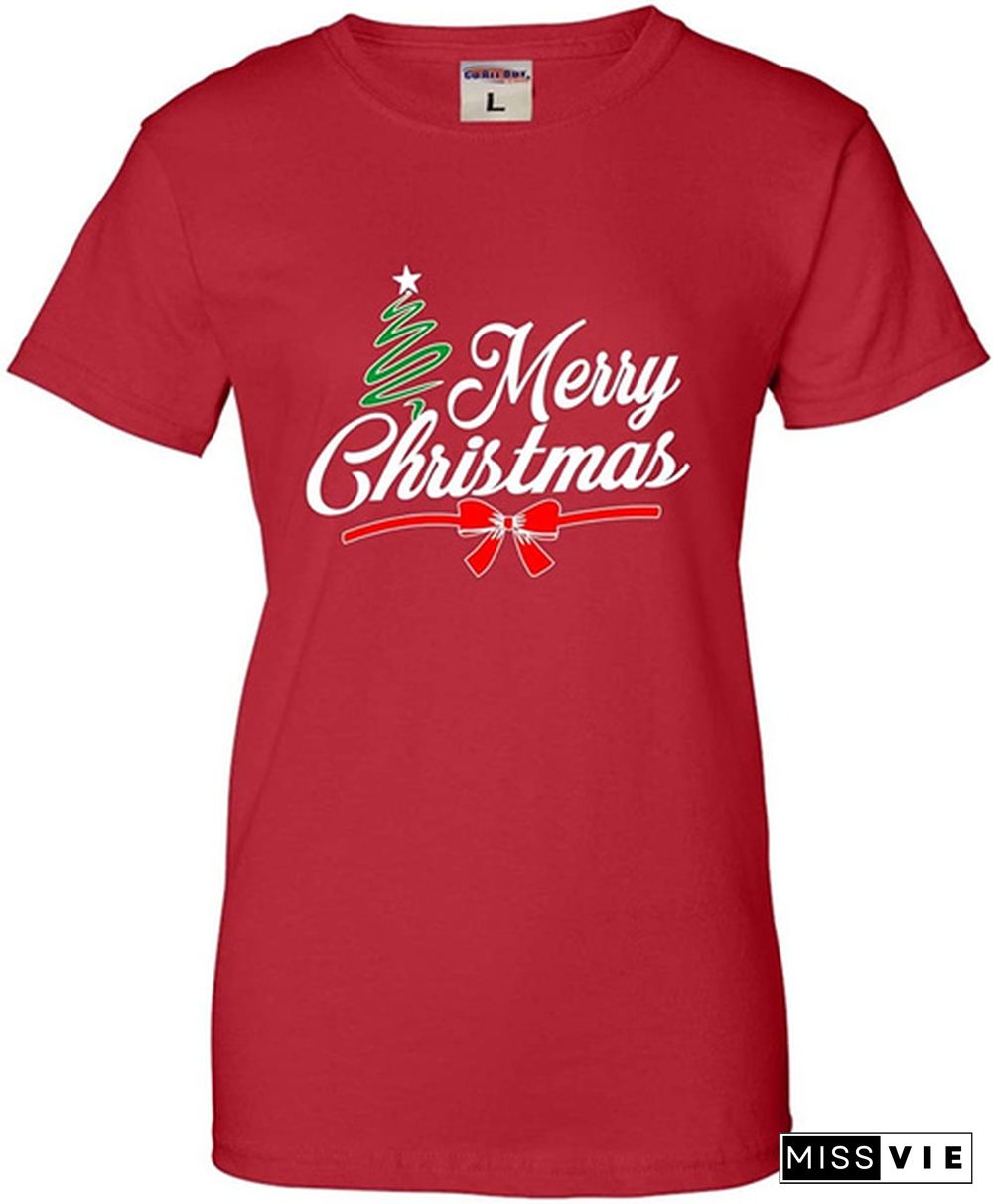 Go All Out Womens Merry Christmas Fashion T-Shirt