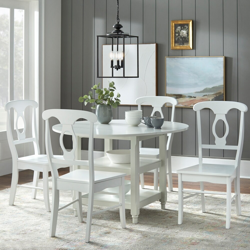 Simple Living Cottage White Round Dining Table