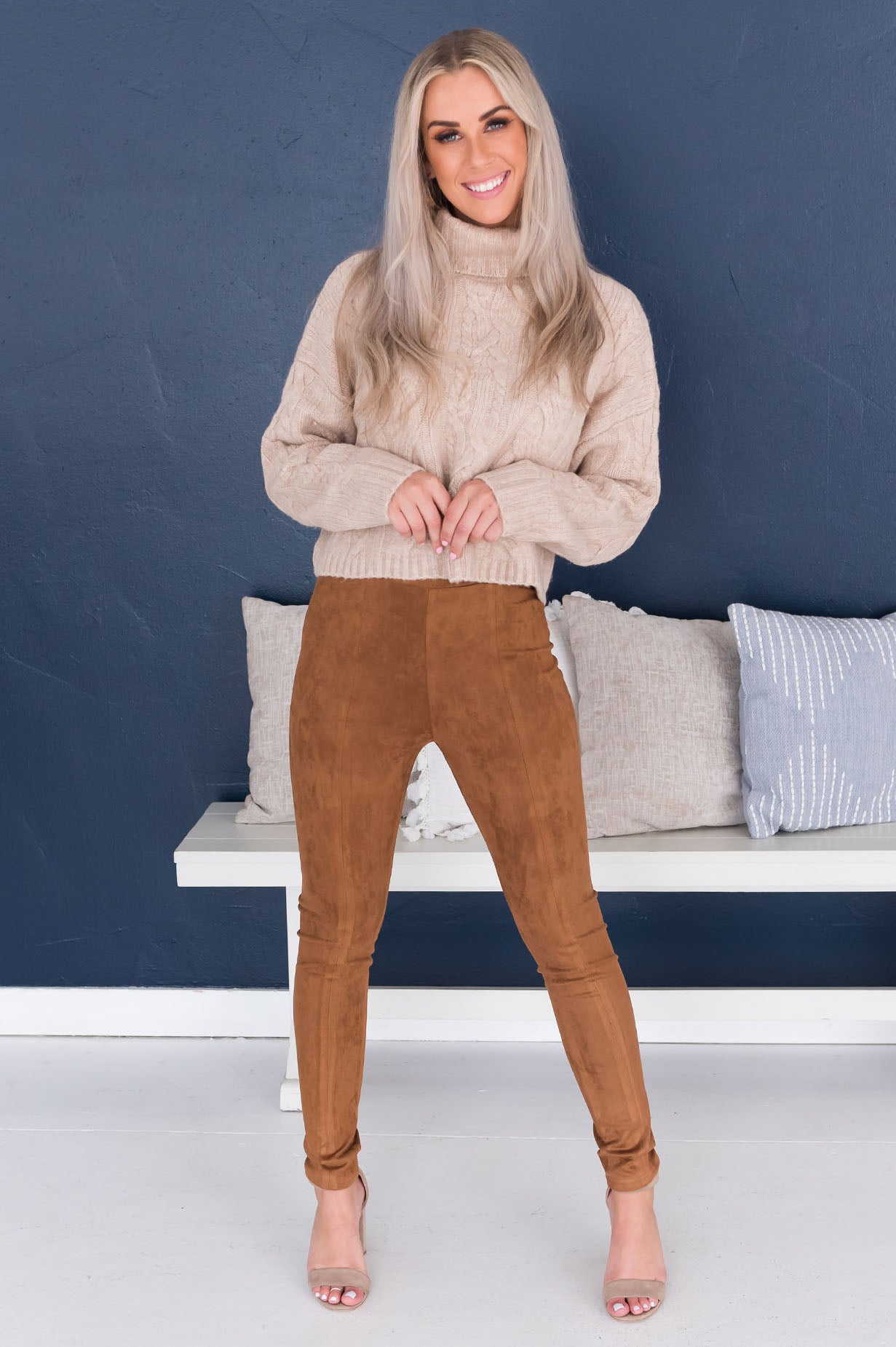 Fall Fashion Faux Suede Leggings