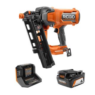 RIDGID 18V Brushless Cordless 21 3-12 in. Framing Nailer Kit with 4.0 Ah Battery and Charger R09894KN