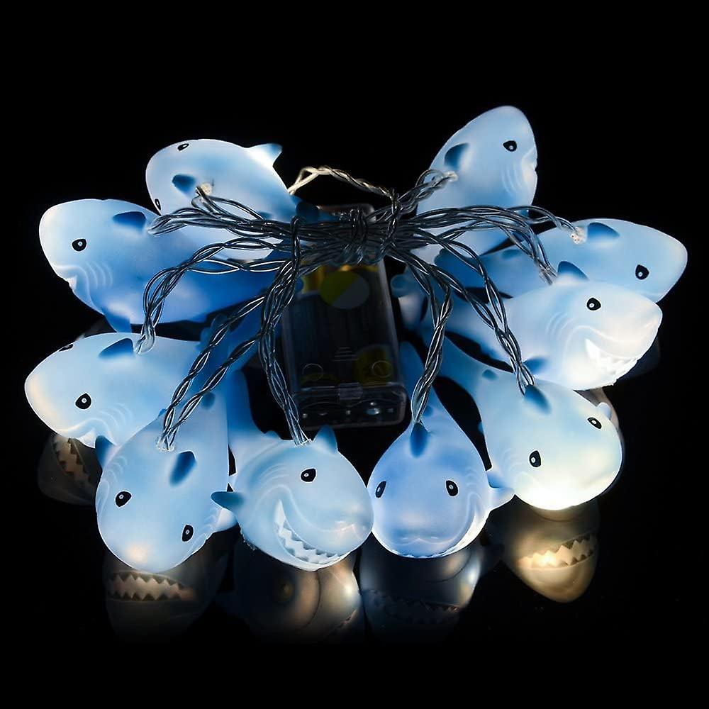 1.5m 10 Led Shark String Lights Battery Operated Fantastic For Bedroom， Baby Room， Kids Room， Birthday Party (shark)