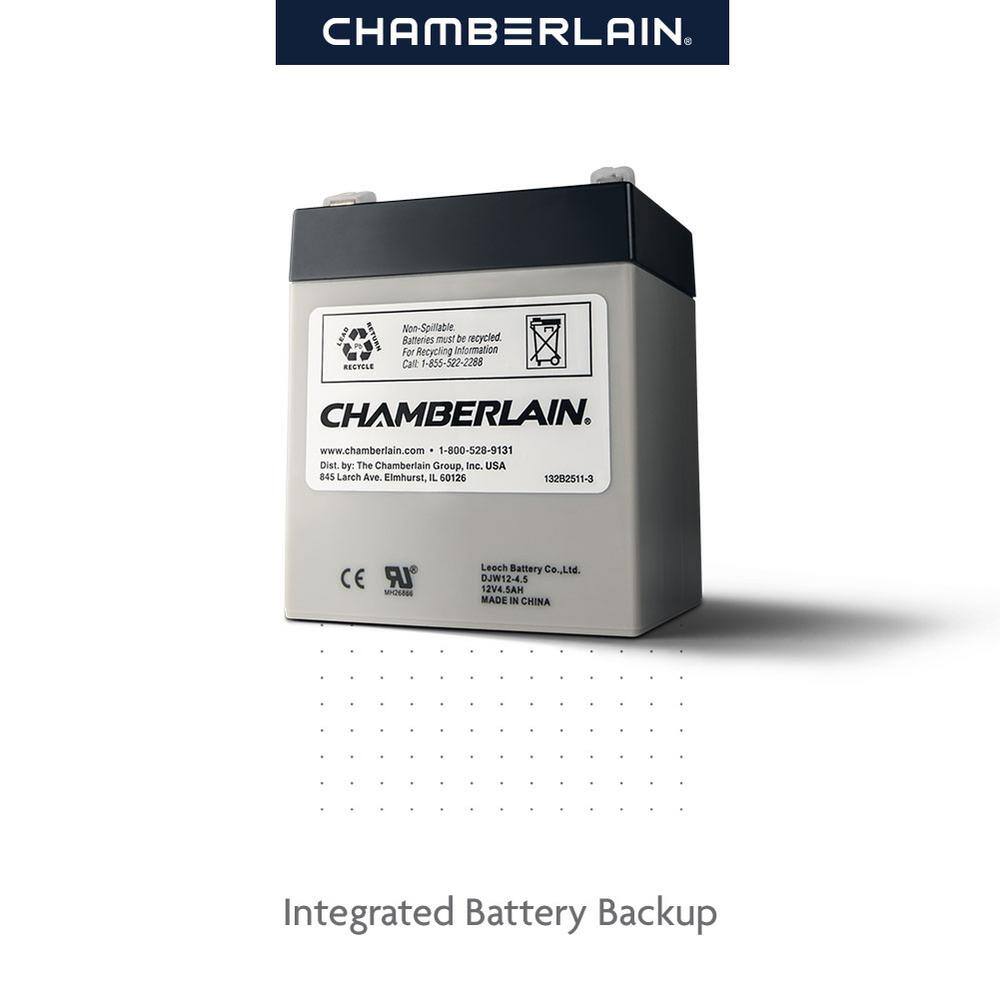 Chamberlain Wall Mount Direct Drive Ultra Quiet Garage Door Opener with Battery Backup RJO70