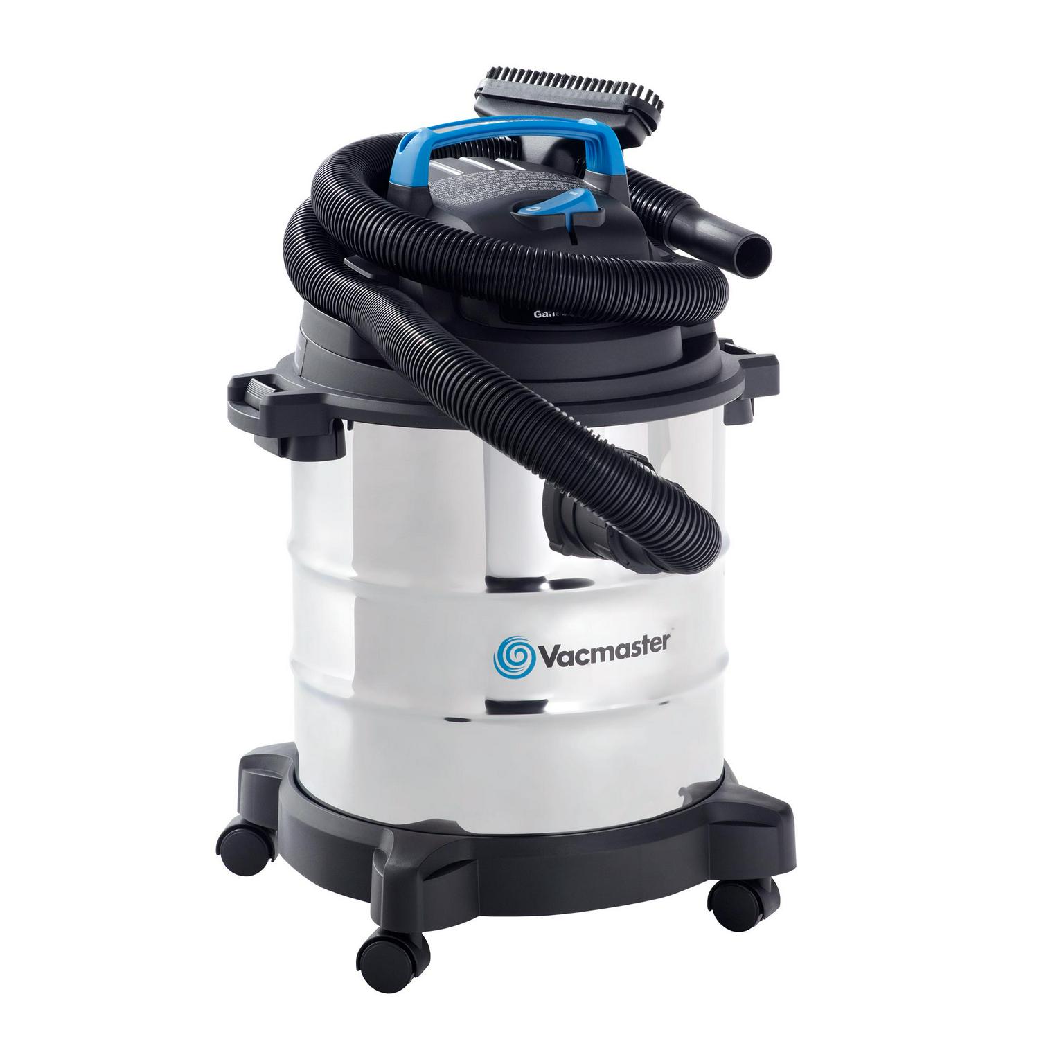 Vacmaster 5 Gallon 3 Peak HP Stainless Steel Wet/Dry Vacuum， VOC507S