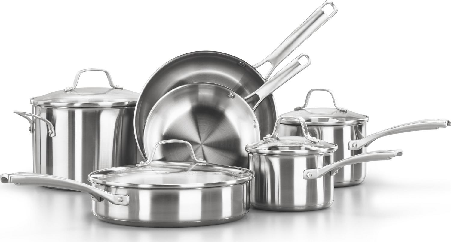 Calphalon Classic Stainless Steel 10Piece Cookware Set Dishwasher Safe  Crowdfused