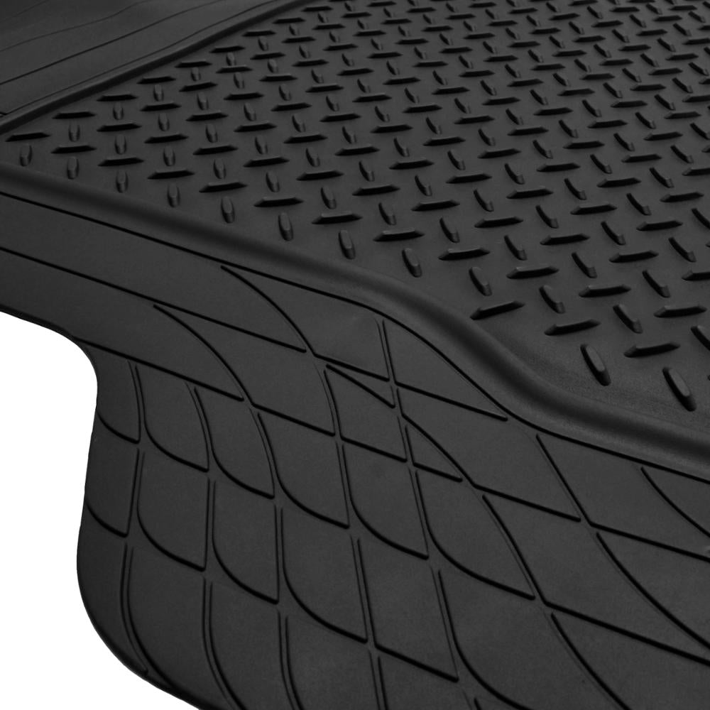 BDK Super Duty Rubber Floor Mats for Car SUV and Van with Cargo Mat， All Weather， Heavy Duty， 3 Colors