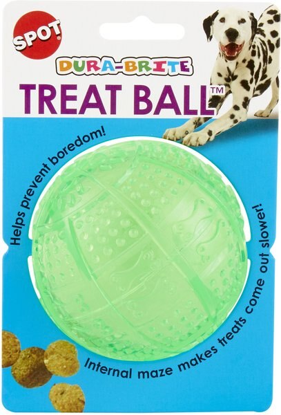 Ethical Pet Dura Brite Treat Dispenser Ball Dog Toy， Color Varies