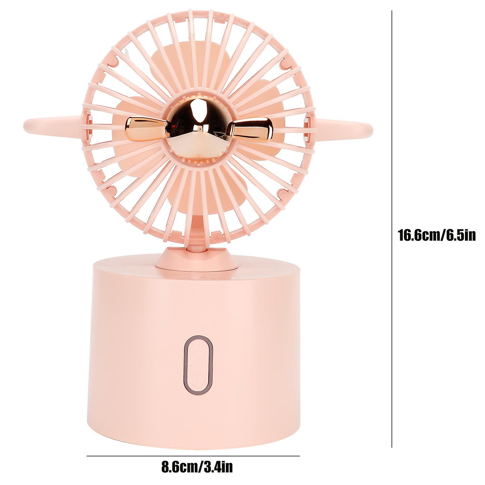 Portable Desk Fan， 3 Speeds Desktop Table Cooling Fan Usb Charging 2400mah Mini Oscillating Fan Rotation Strong Wind Personal Handheld Fan For Desktop