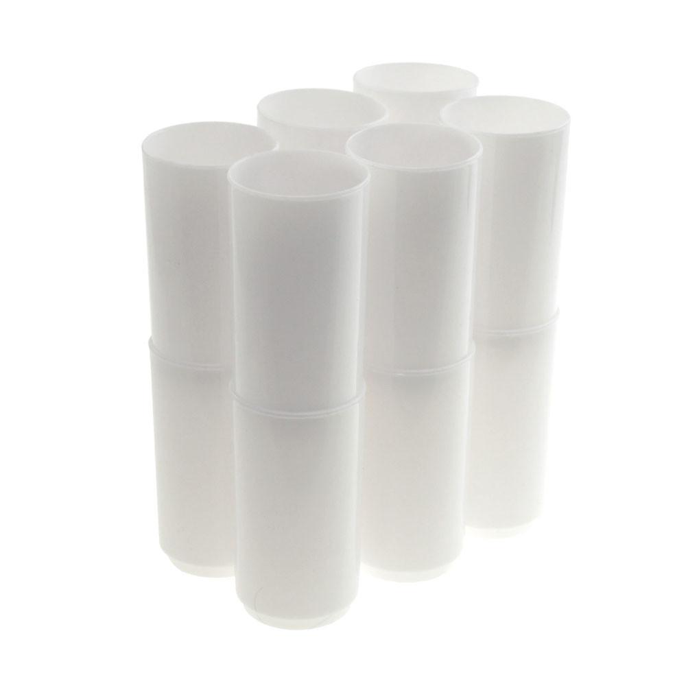 Plastic Mini Appetizer Dessert Cylinder Bowls， White， 3-Inch， 12-Piece