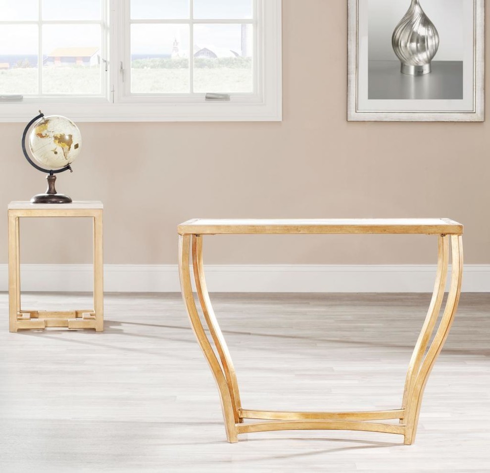 Safavieh Rex Accent Table  Gold Legs   Contemporary   Side Tables And End Tables   by Safavieh  Houzz