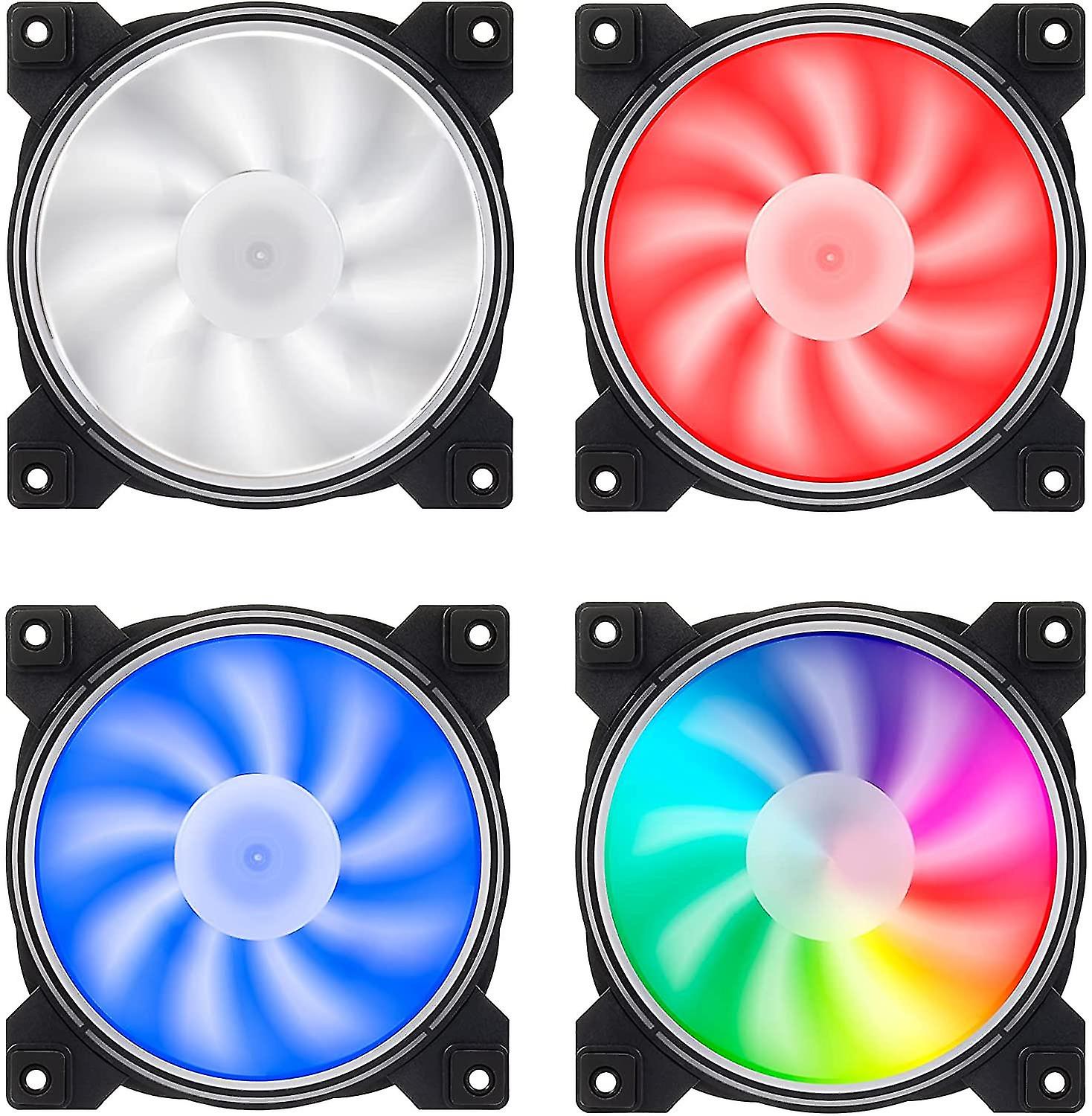 120mm Pc Fan， 120mm Rgb Led， Quiet， High Airflow， Cpu Cooler， Cooling Fan， Black