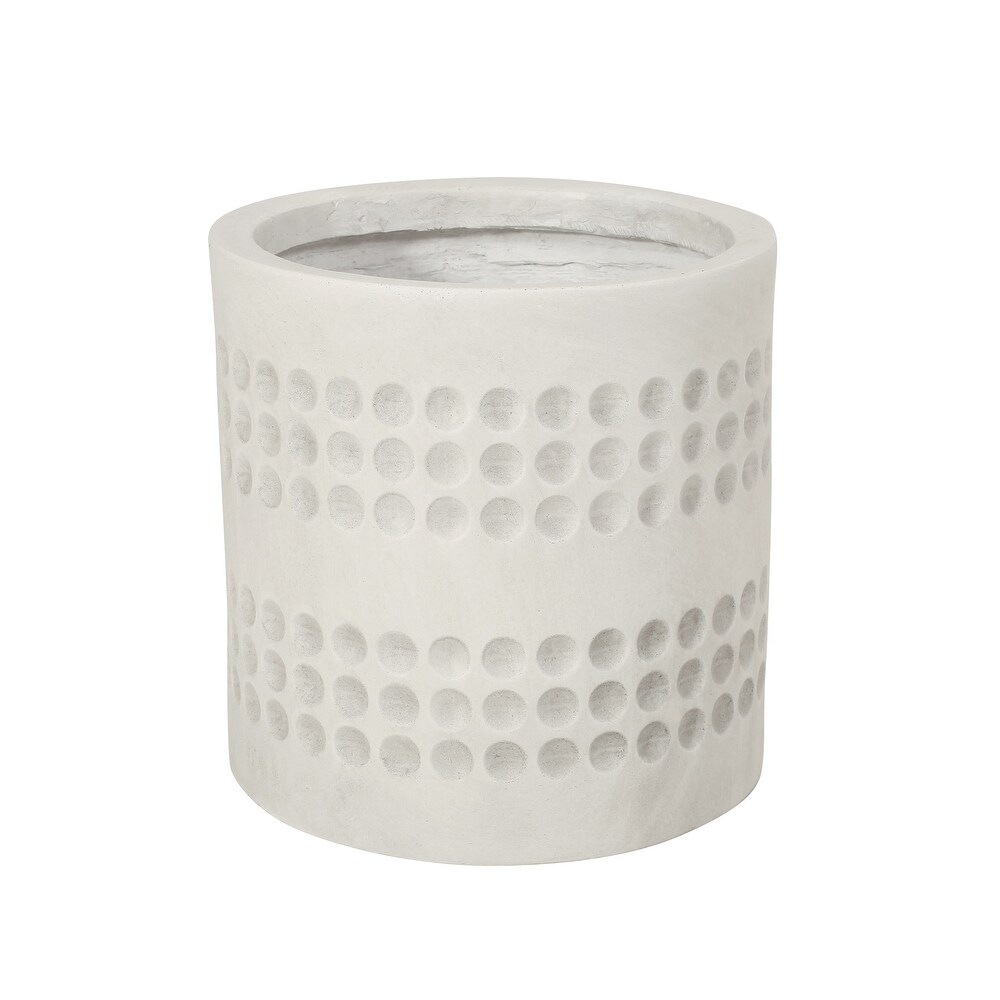 Morelos Outdoor Cast Stone Outdoor Small and Large Planter Set by Christopher Knight Home
