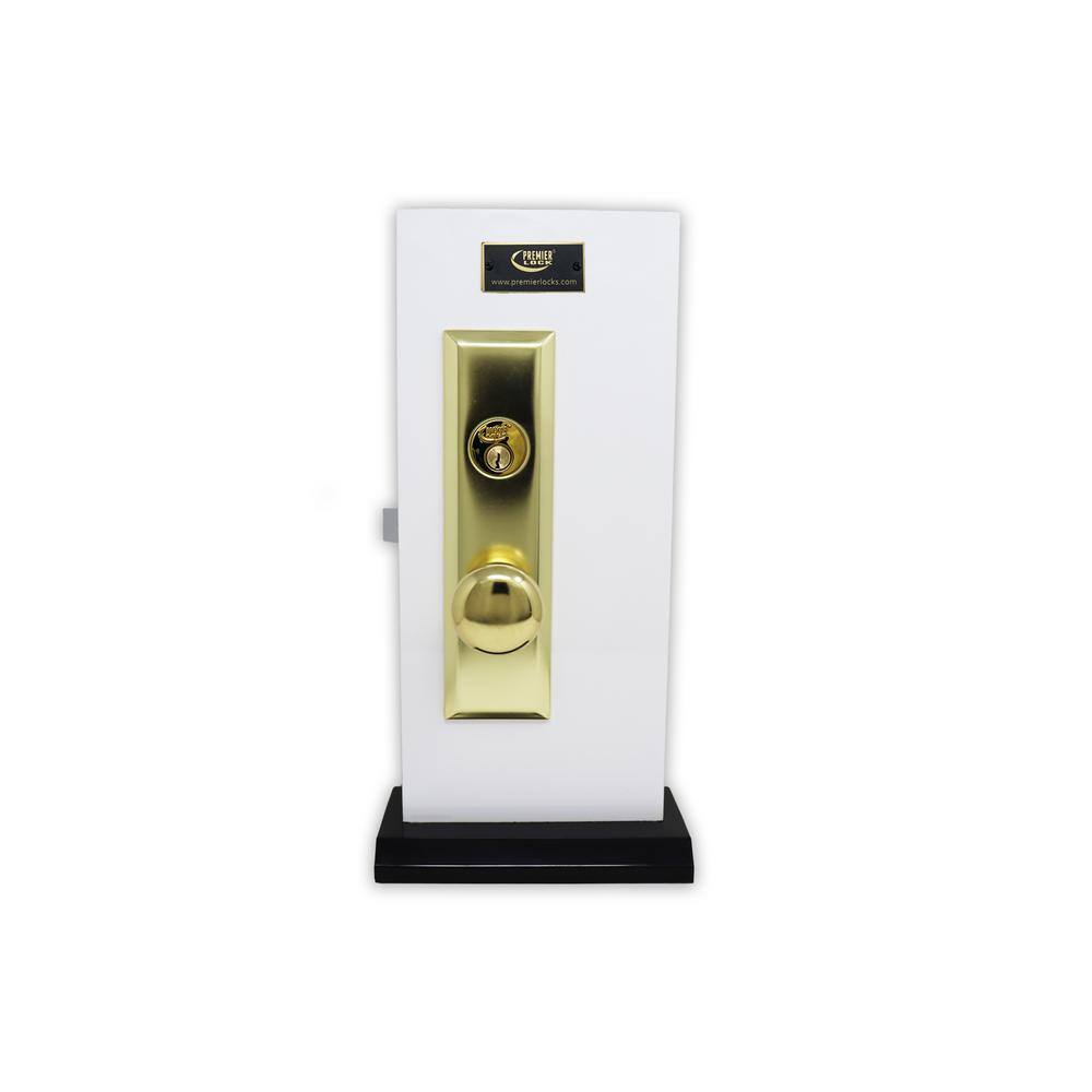 Premier Lock Brass Mortise Entry Right Hand Lock Set with 2.5 in. Backset and 2 SC1 Keys MR01