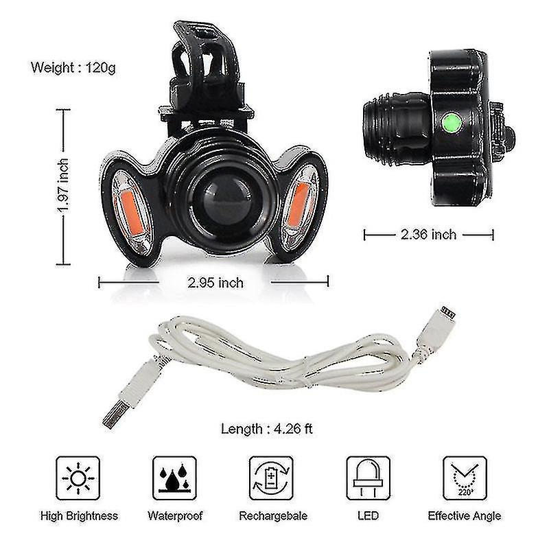 Bicycle Headlight With Tail Light