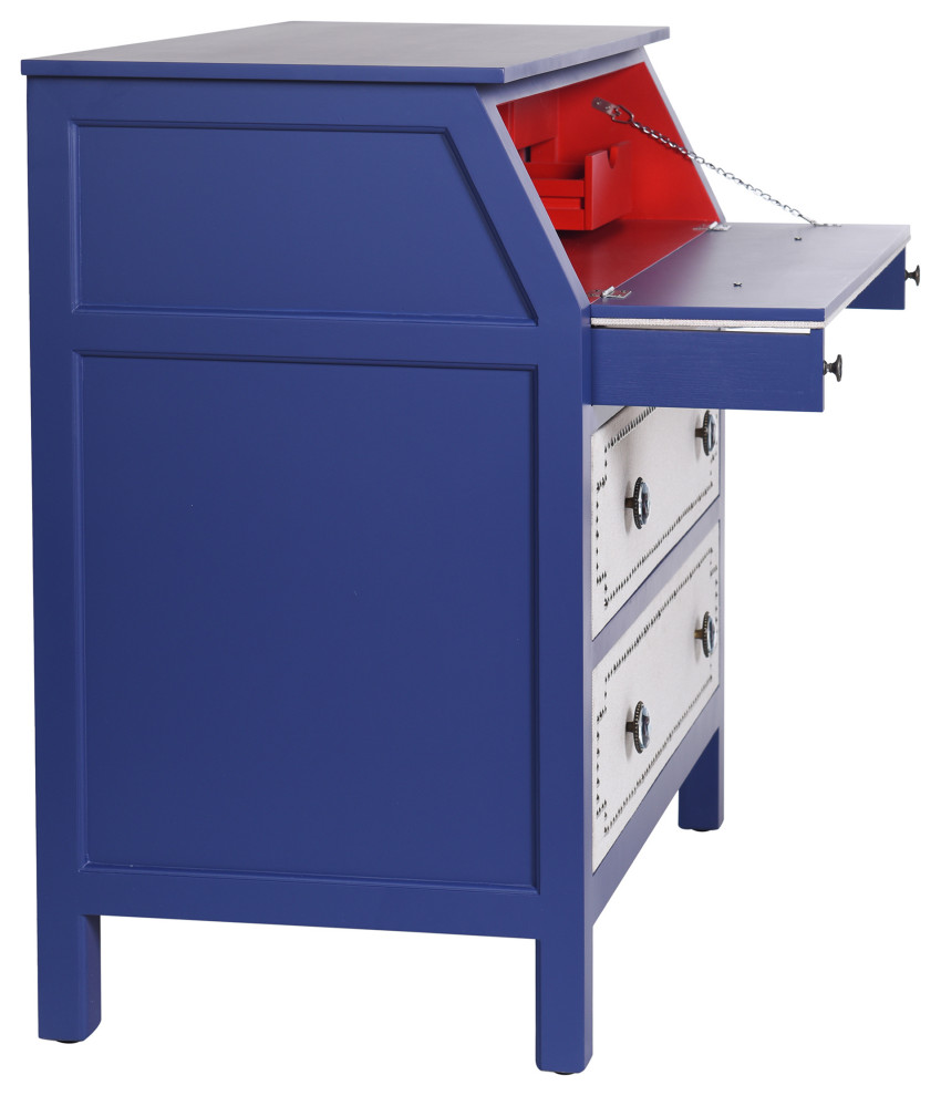 Dann Foley Lifestyle Chest Blue and Cream Finish   Contemporary   Accent Chests And Cabinets   by StyleCraft  Houzz