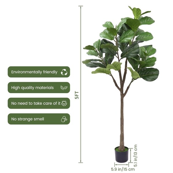 Artificial Fiddle Leaf Fig Tree 5FT