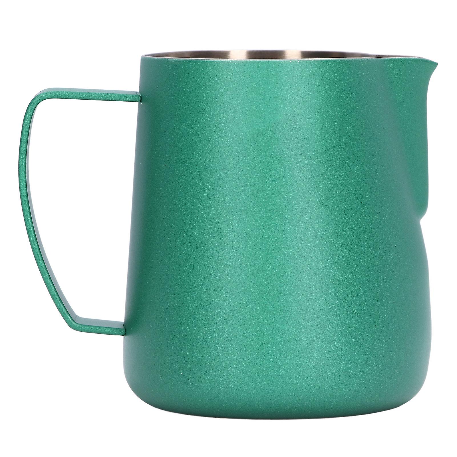 Milk Frothing Pitcher Frother Jug Cup 400ml Pointed Spout with PTFE Coating for Coffee Machine CafeGreen