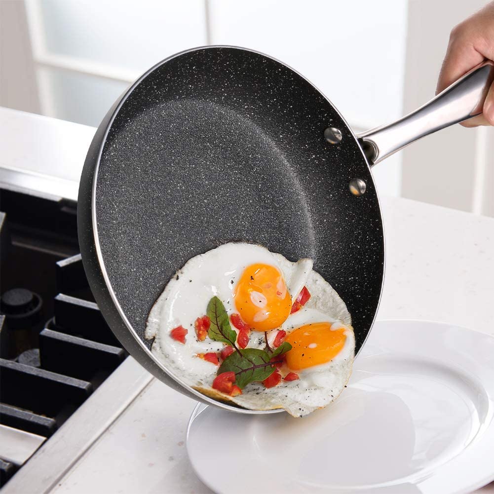 Frying Pan 9.5 Inch, Stone-Derived Nonstick Coating Skillets