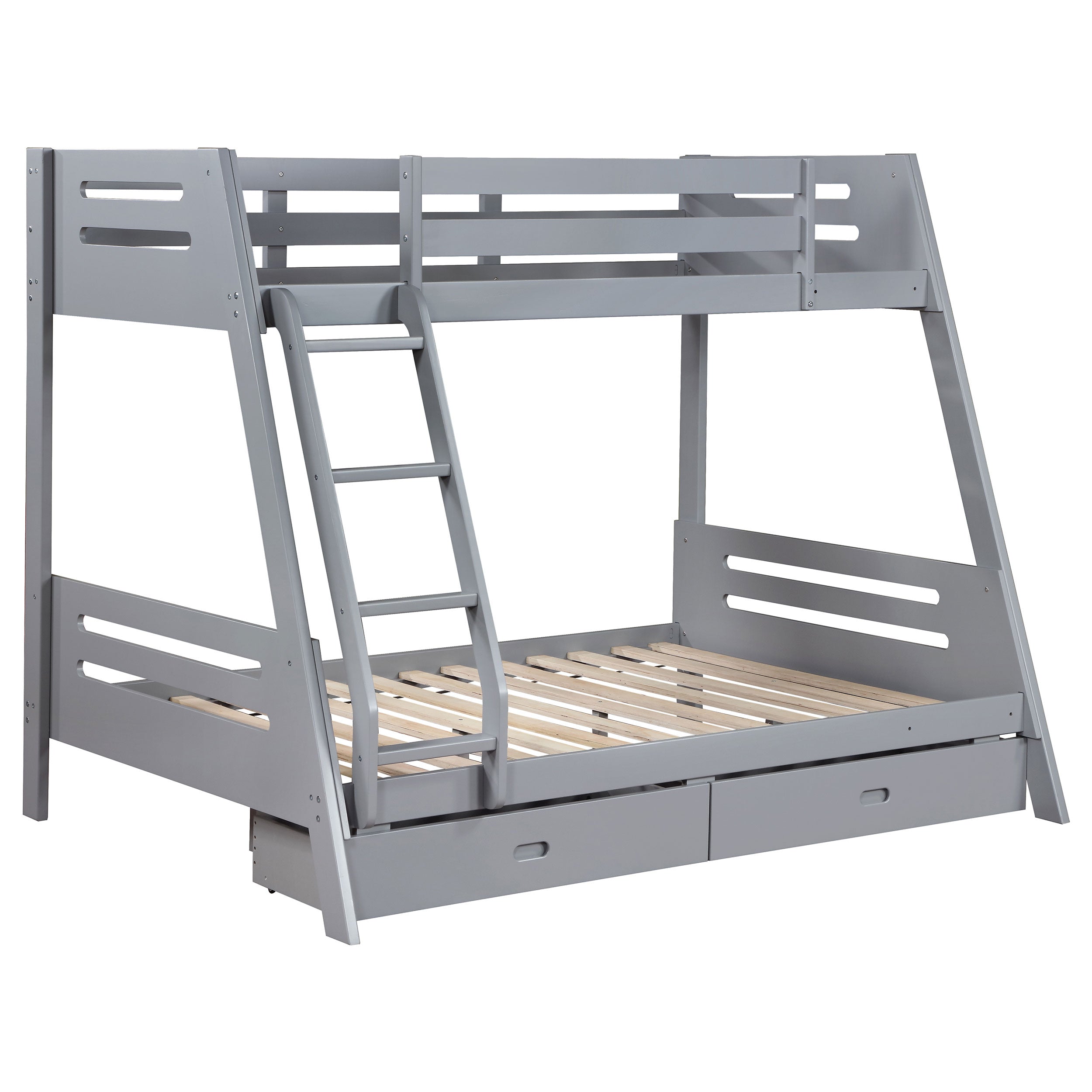 Flynn Wood Twin Over Full Bunk Bed Weathered Brown-400809